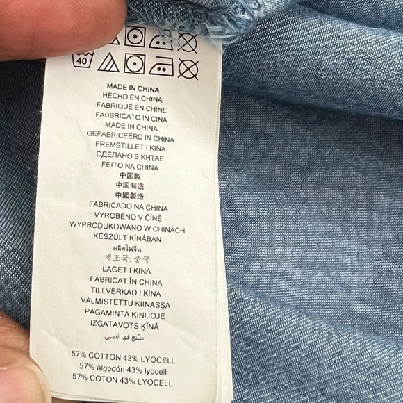 Michael Kors dress medium women blue cotton denim medium (no belt) - Picture 4 of 6